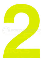 MVP by Raceworks CAMS Approved 15cm Day Glo Number 2 VPR-025-2 | Pro Speed Racing
