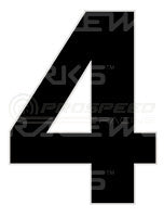 MVP by Raceworks CAMS Approved 28cm Black Number 4 VPR-026-4 | Pro Speed Racing