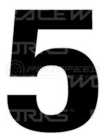 MVP by Raceworks CAMS Approved 28cm Black Number 5 VPR-026-5 | Pro Speed Racing