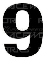 MVP by Raceworks CAMS Approved 28cm Black Number 9 VPR-026-9 | Pro Speed Racing
