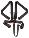 Raceworks 5 Point Latch & Link Harness w/Black 3" Belts, Black Hardware, Bolt In Ends (SFI Approved)