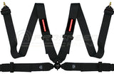 Racework 4 Point Cam Harness w/Black 3" Belts Black Hardware Snap On Ends VPR-120 | Pro Speed Racing