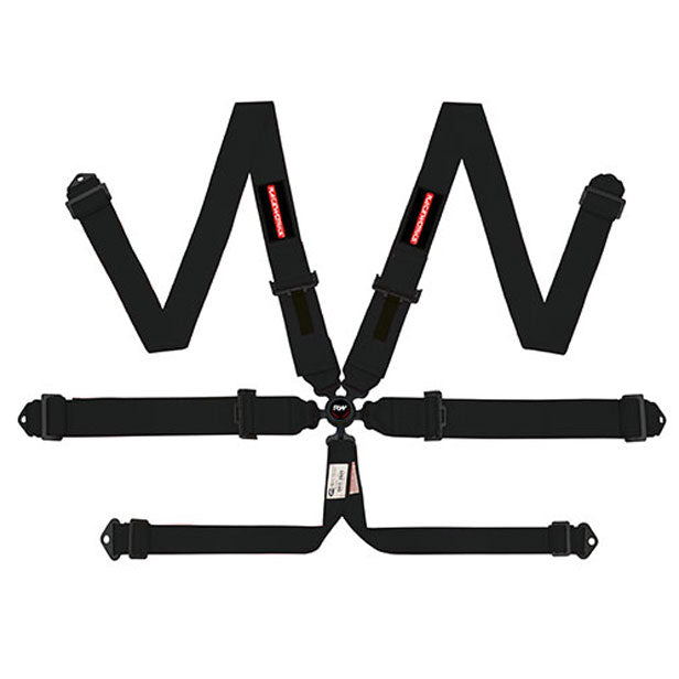 Raceworks SFI Approved 6 Point Cam Lock Harness w/3" Belts