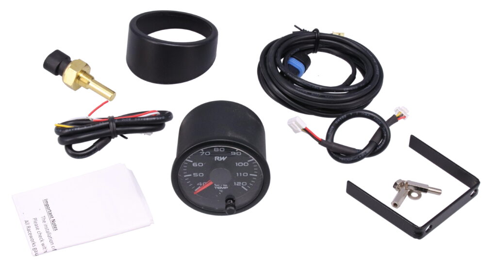Raceworks 52mm Electronic Water Temperature Gauge