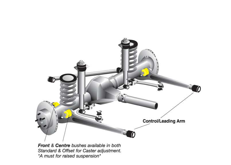 Whiteline Front Leading Arm To Diff Bushing 2 Deg - Nissan Patrol/Toyota Land Cruiser 70, 80, 105