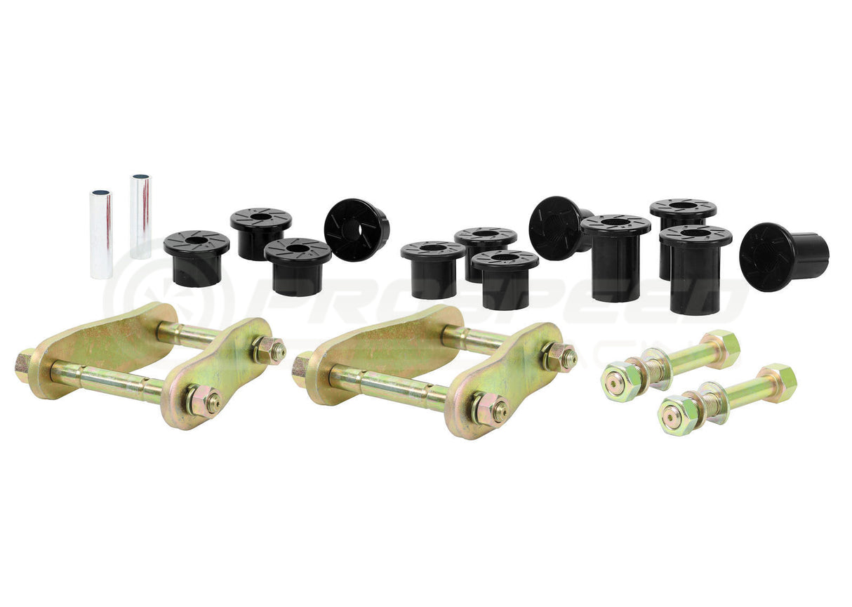 Whiteline Rear Spring Bushing and Greaseable Shackle/Pin Kit - Mitubishi Triton ML/MN 06-15 WEK113
