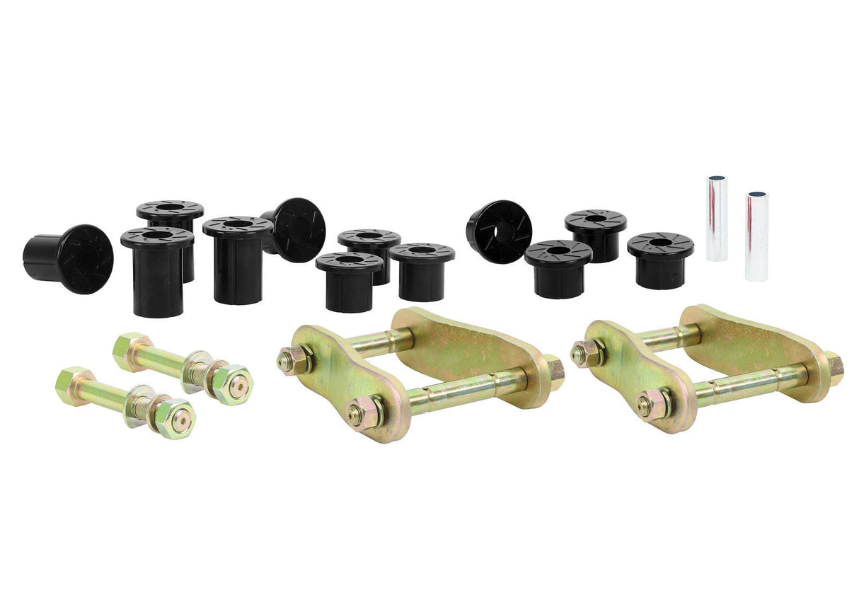 Whiteline Rear Spring Bushing and Greaseable Shackle/Pin Kit - Mitubishi Triton ML/MN 06-15