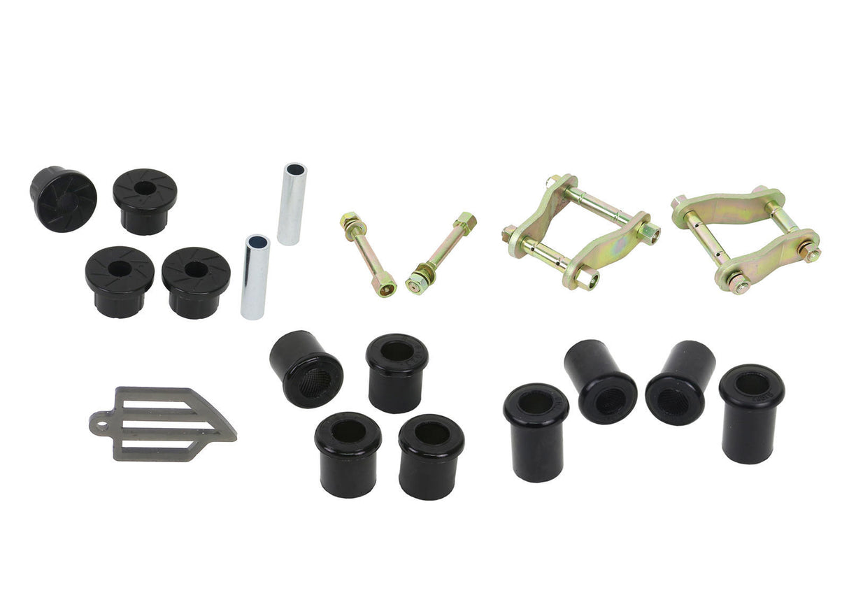 Whiteline Rear Spring Bushing and Greaseable Shackle/Pin Kit
