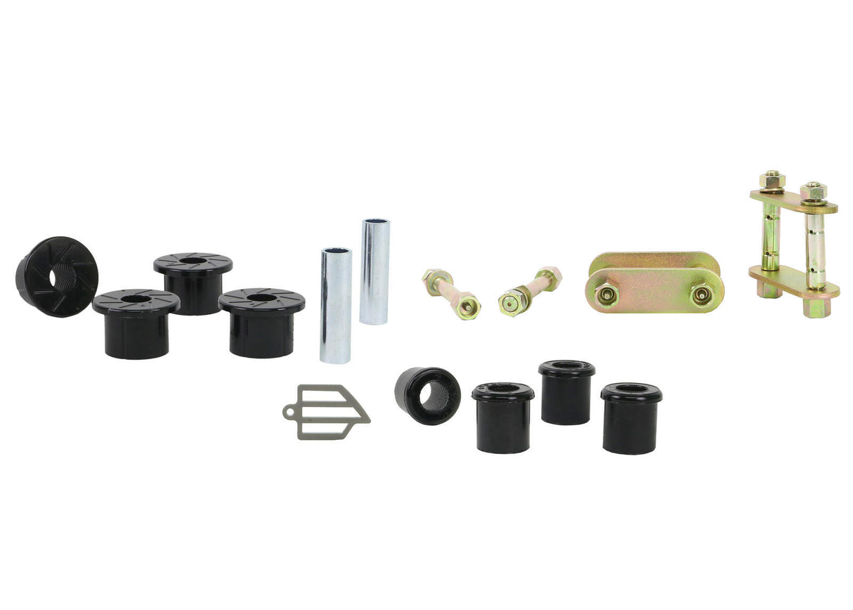 Whiteline Rear Spring Bushing and Greaseable Shackle/Pin Kit
