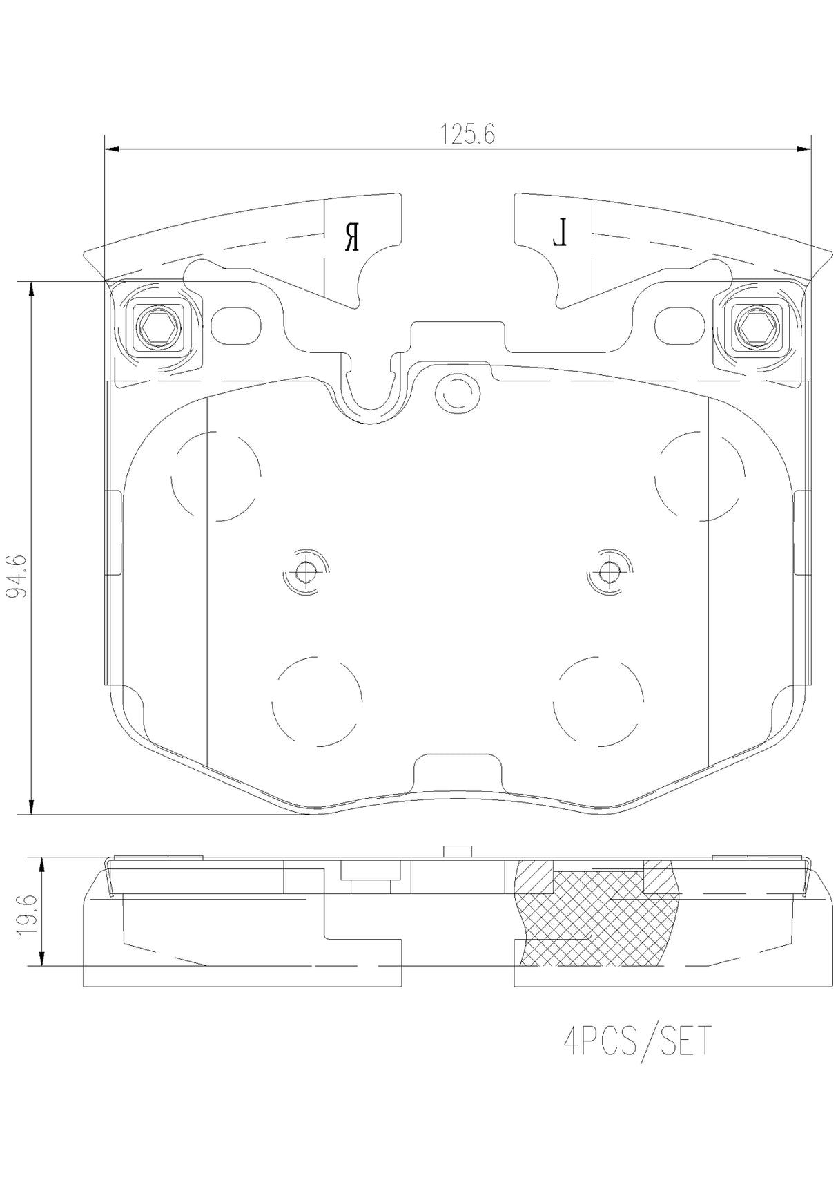 Brembo NAO Ceramic Brake Pad Set Front