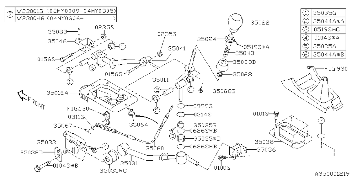 Subaru Genuine Shifter Bushing Stay Complete Lever