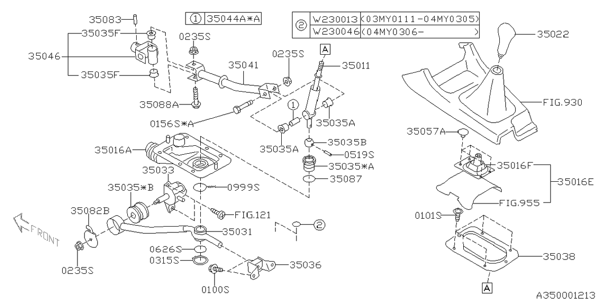 Subaru Genuine Shifter Bushing Stay Complete Lever