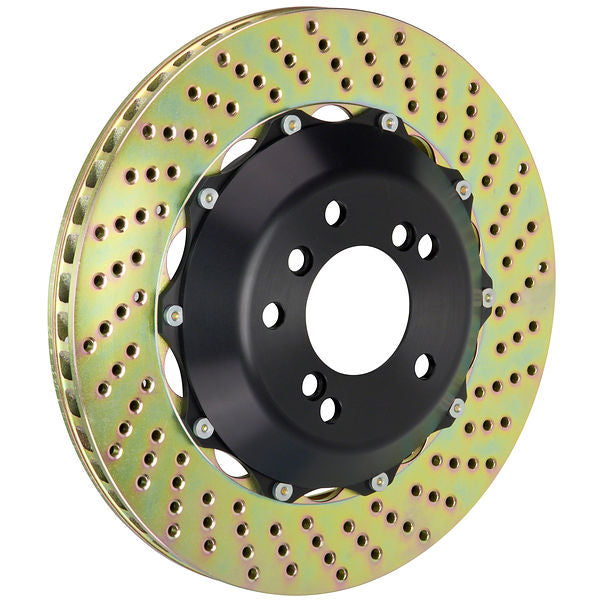 Brembo 2-Piece Drilled Rear Brake Rotors PAIR - 345x28mm