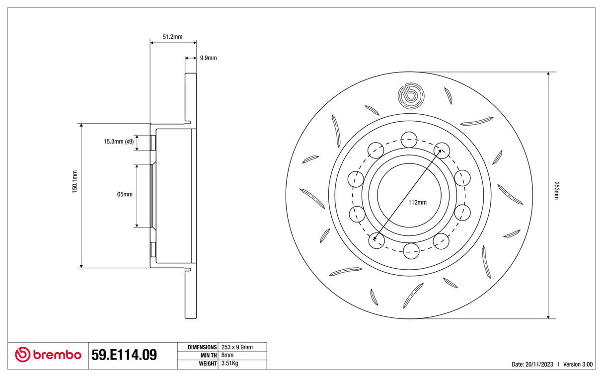 Brembo Sport TY3 Brake Rotor Pair