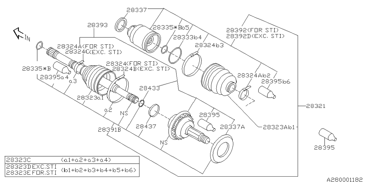Subaru Genuine CV Drive Shaft Boot