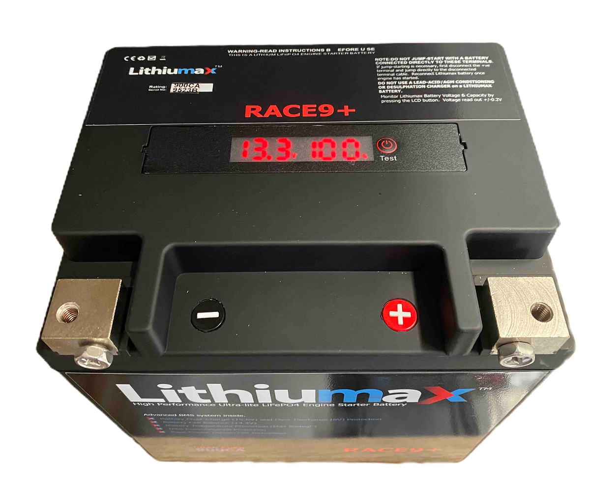 Lithiumax Race9 Plus Series 900CA Lithium LiFePO4 Car Battery LM9RLCD ...