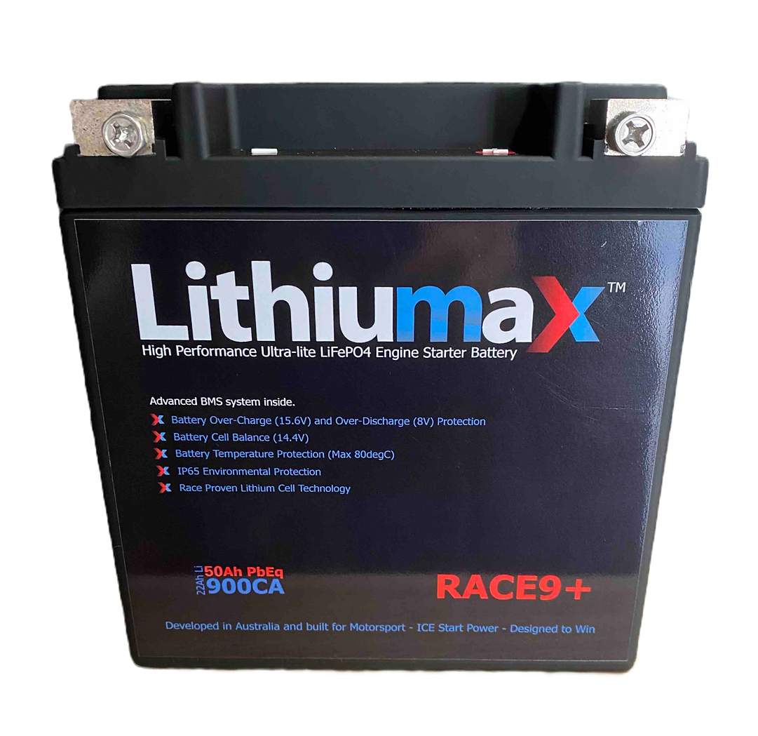 Lithiumax Race9+ Series 900CA Lithium LiFePO4 Car Battery