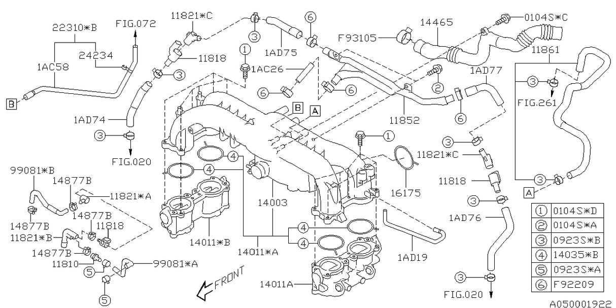 Subaru Genuine Intake Manifold Gasket
