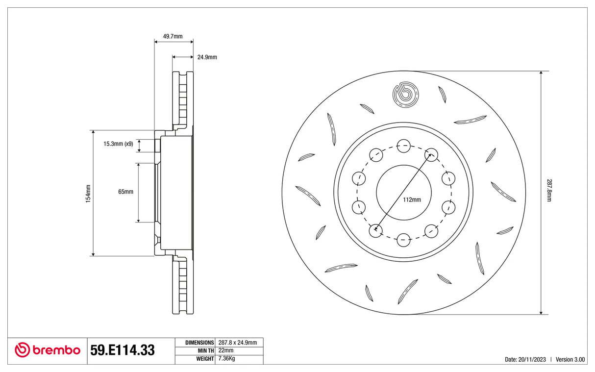 Brembo Sport TY3 Brake Rotor Pair