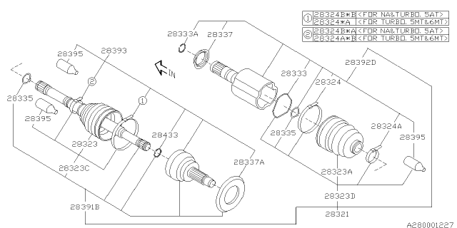 Subaru Genuine CV Drive Shaft Boot
