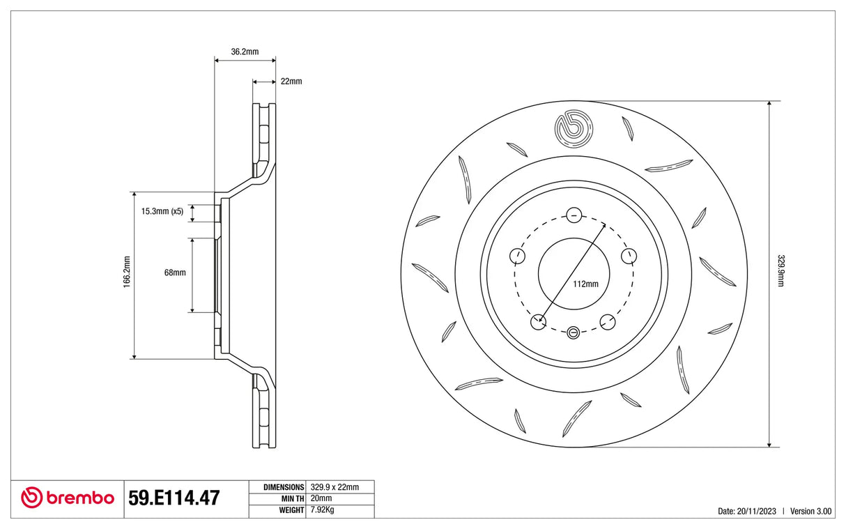 Brembo Sport TY3 Brake Rotor Pair