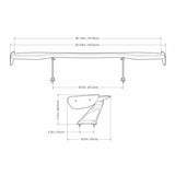 Seibon Universal Carbon Fibre GT Wing - 59.375" Wide