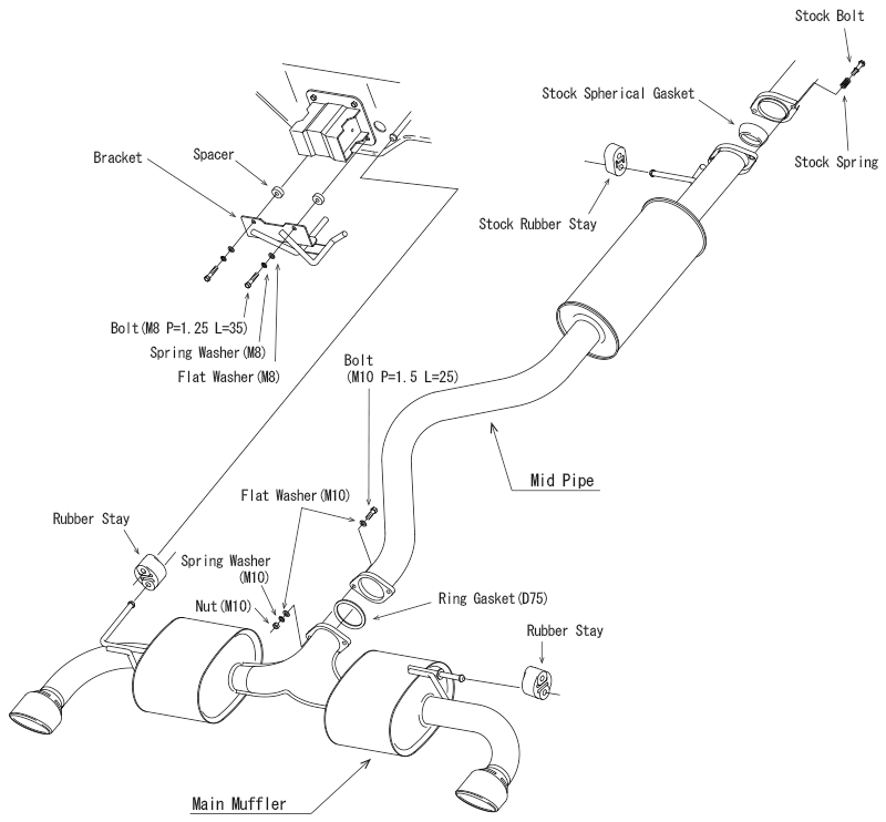 HKS Super Turbo Muffler Gen 2 Titanium Cat Back Exhaust