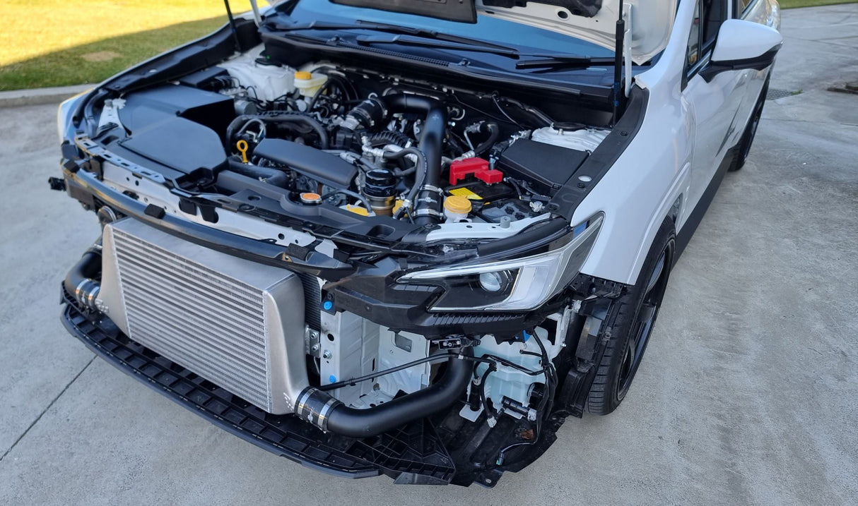Process West Stage 2 100mm Front Mount Intercooler Kit w/Raw Finish Core - Suit PW Intake Manifold