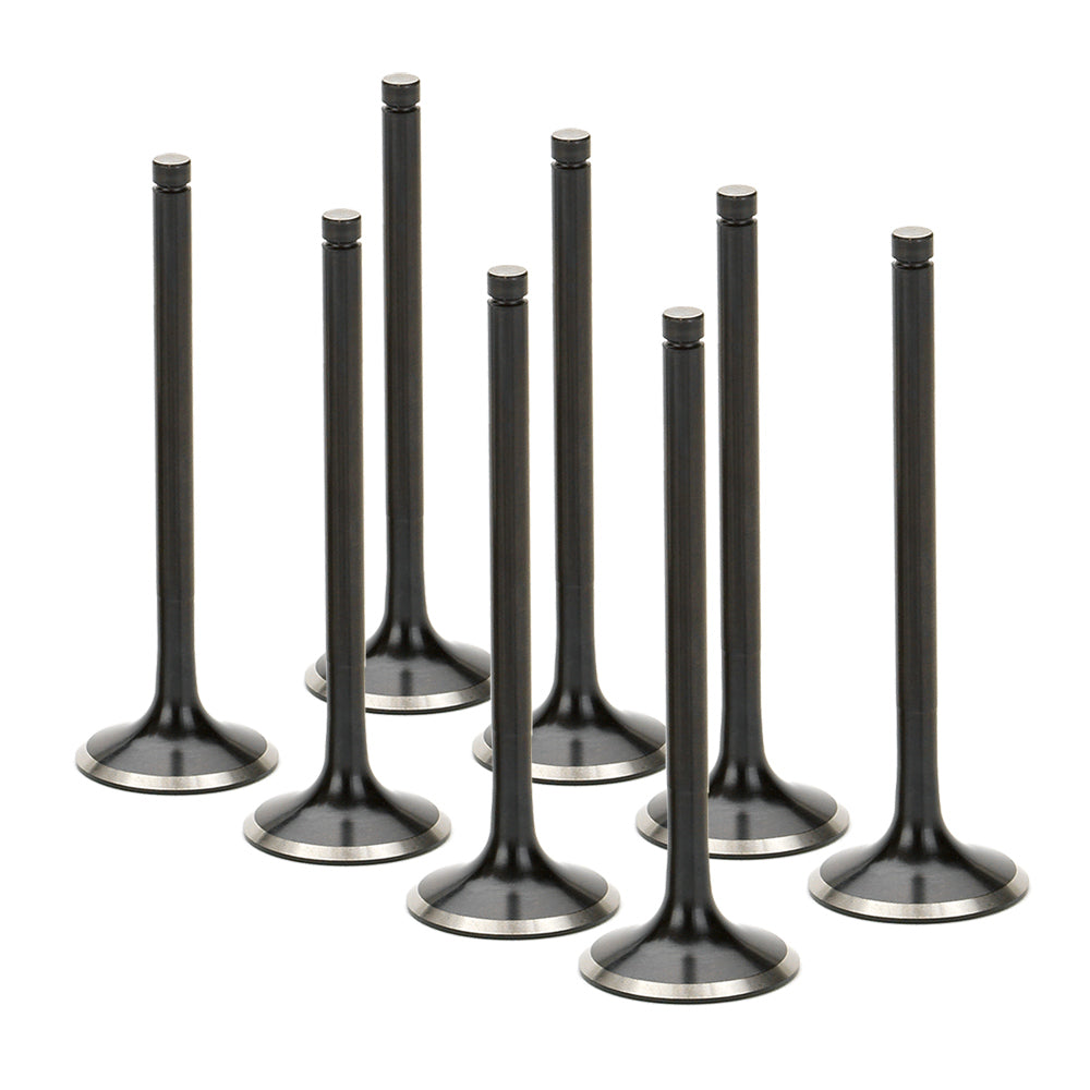 Supertech Black Nitrided Exhaust Valve +1mm Oversize Set of 8