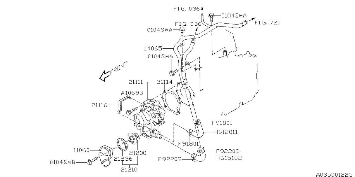 Subaru Genuine Water Pump