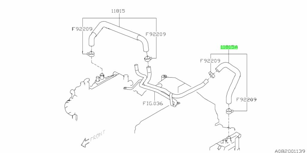 Subaru Genuine PCV Hose