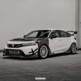 Seibon MB-Style Carbon Fibre Front Side Skirt Extensions