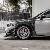 Seibon MB-Style Carbon Fibre Front Side Skirt Extensions