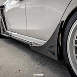 Seibon MB-Style Carbon Fibre Rear Side Skirt Extensions
