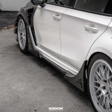 Seibon MB-Style Carbon Fibre Rear Side Skirt Extensions