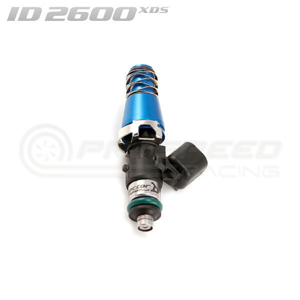 Injector Dynamics ID2600-XDS 60mm Single Injector w/11mm Blue Adaptor Top, 14mm Lower O-Ring
