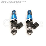 ID2600-XDS Injectors Set of 2, 60mm Length, 11mm Blue Adaptor Top, Denso Lower Cushion - Mazda RX-8 (Secondary Injector)