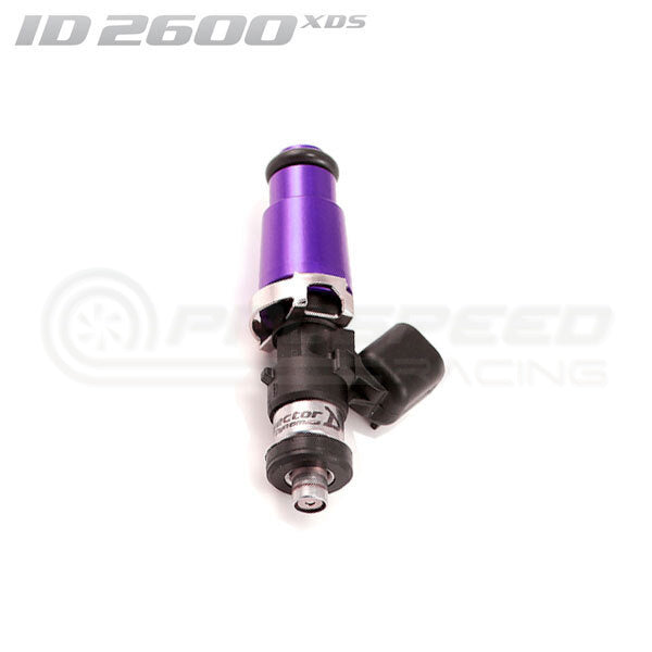 Injector Dynamics ID2600-XDS 60mm Single Injector w/14mm Purple Adaptor Top, Denso Lower Cushion